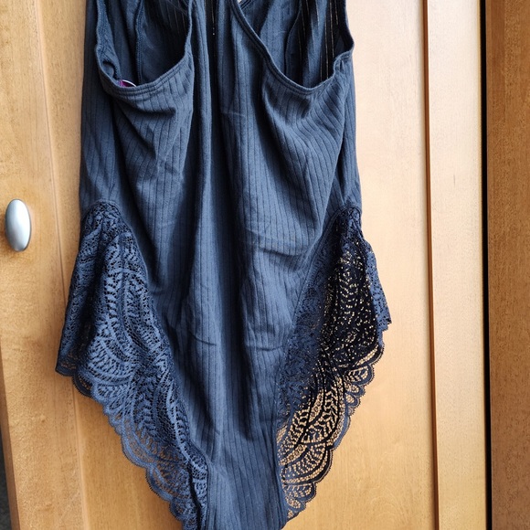 Teddy/bodysuit, black with lace - Picture 2 of 2